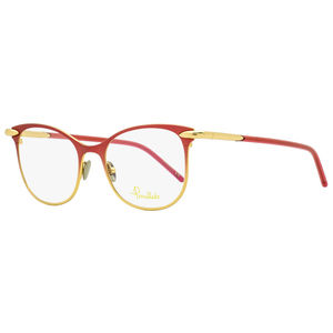 Pomellato Rectangular Eyeglasses PM0054O 004 Red/Gold 50mm